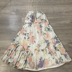 Babydoll Floral Dress Halter Neck Mini Easter Spring Vacation Cruise S Women